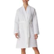 Schiesser Essentials Waffle Bathrobe Vit bomull Small Dam