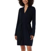 Schiesser Essentials Single Jersey Modal Bathrobe Svart modal Small Da...