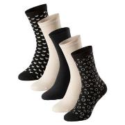 Schiesser Strumpor 5P Women Blue Bird Socks Svart m Beige Strl 39/42 D...