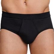 Schiesser Kalsonger 2P Sport Briefs With Fly Svart bomull Small Herr