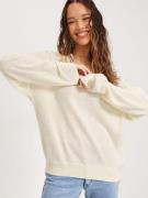 Nelly - Stickade tröjor - Offwhite - Everyday Collar Knit Sweater - Tr...