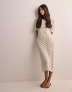 Selected Femme - Beige - Slfvinna Ss Long Knit Dress