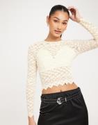 Only - Vit - Onlcindy L/S Lace Top Jrs