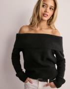 Selected Femme - Svart - Slflulu Off Shoulder Knit