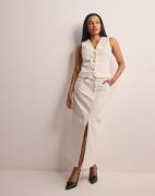 Selected Femme - Vit - Slflexia Mw White Denim Column Skir