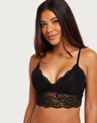 Pieces - Svart - Pclina Strap Lace Bra Top Noos