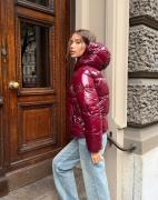 Nelly - Röd - Everyday Shiny Puffer Jacket