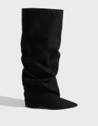 Nelly - Svart - Folded Shaft Boot