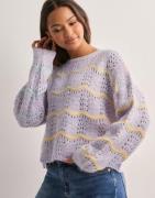 Vero Moda - Lila - Vmhatty Ls O-Neck Stitch Pullover B