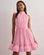 Malina - Rosa - Fern Halterneck Ruffled Mini Dress
