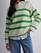 Selected Femme - Grön - Slfbloomie Ls Knit O-Neck Noos