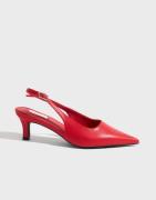 Nelly - Röd - Pointy Low Slingback