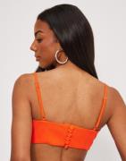 Only - Röd - Onlabba S/L Strap Cropped Top Cc Tl