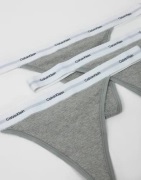 Calvin Klein Underwear - Grå - String Thong 3PK