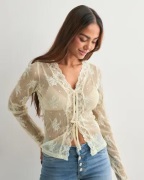 Nelly - Beige - Delicate Lace LS Top