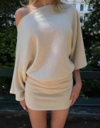 Nelly - Beige - Effortless Poncho Dress