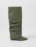 Nelly - Grön - Folded Shaft Boot