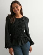 Nelly - Svart - My Best Smock Blouse