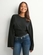 Nelly - Svart - Wide Sleeve LS Top