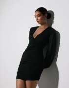 Nelly - Svart - Chiffon Sleeve Dress