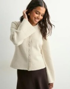 Neo Noir - Vit - Mixie Knit Cardigan