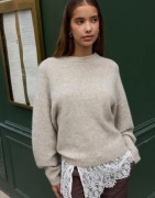 Nelly - Beige - Alpaca blend Knit Sweater
