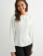 Nelly - Vit - Volume Sleeve Blouse