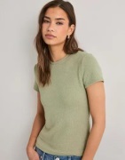 Nelly - Grön - Knit Slim Tee