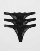 Hunkemöller - Svart - 3-pack Sully Hl String Tr