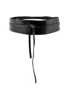 Pcvibs Leather Tie Waist Belt Bälte Black Pieces