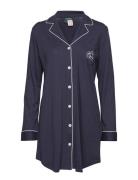 Lauren Ralph Lauren Homewear Lrl Hammond Knit Collar Sleepshirt Blå