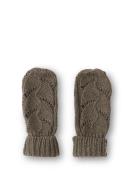 Mouflettes Knitted Pointelle Mittens 0-12 M Accessories Gloves & Mitte...