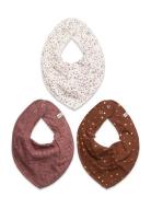 Bandana Bib Girl -Aop Baby & Maternity Care & Hygiene Dry Bibs Brown P...