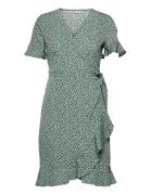 ONLY Onlolivia S/S Wrap Dress Wvn Grön