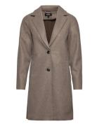 Onlcarrie Bonded Coat Otw Outerwear Coats Winter Coats Beige ONLY