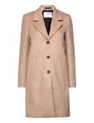 Slfmette Wool Coat B Outerwear Coats Winter Coats Beige Selected Femme