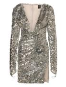 Glitter Dress Kort Klänning Silver OW Collection