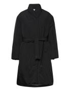 Light Padded Wrap Coat Outerwear Parka Coats Black Calvin Klein