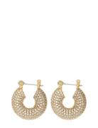 LUV AJ The Pave Mini Donut Hoops-Gold Guld