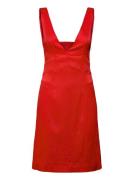 Long Mini Length Strap Dress Kort Klänning Red IVY OAK