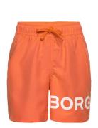 Borg Swim Shorts Badshorts Orange Björn Borg