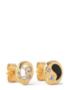 Sparkling Yin Yang Studs Accessories Jewellery Earrings Studs Gold Ena...
