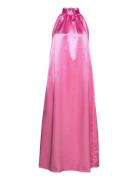 Visittas Halterneck Maxi Dress - Noos Maxiklänning Festklänning Pink V...