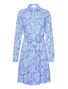 Slfevig Ls Short Dress D2 Kort Klänning Blue Selected Femme