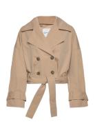 Cropped Trench Jacket Trench Coat Rock Beige GANT