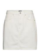 White Denim Skirt Kort Kjol White GANT