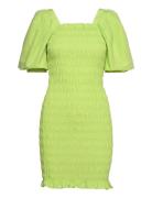 Rikka Plain Dress Kort Klänning Green A-View