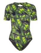 Whitney Bathing Suit Baddräkt Badkläder Green Wood Wood