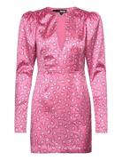 Satin Mini Cutout Dress Kort Klänning Pink ROTATE Birger Christensen
