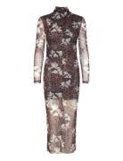 Tia Alessandra Dress Maxiklänning Festklänning Brown AllSaints